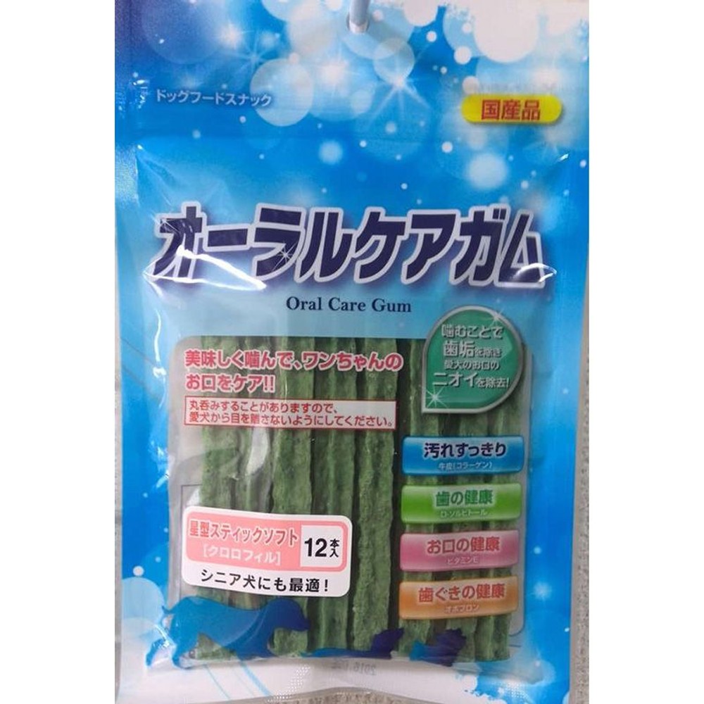 オーラルケアガム星型スティックソフト12本クロロフィル, ソフト クロロフィル, 12本