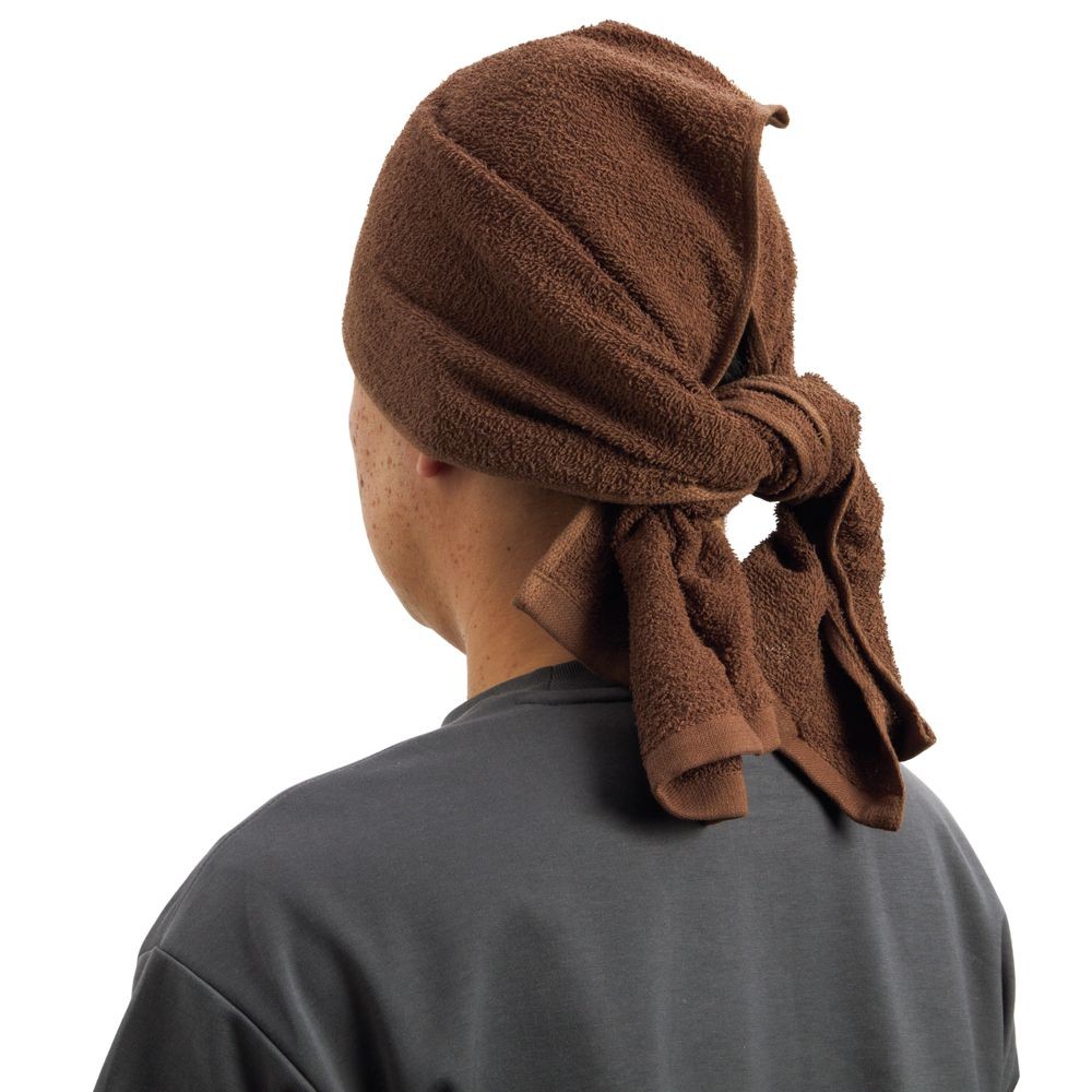 ウィザ WIZ'A頭にしっかり巻けるロングワークタオル, ブラウン, ロング