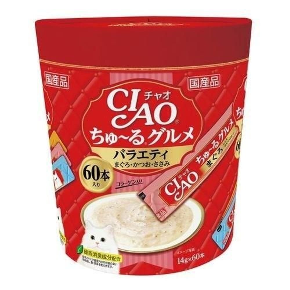 CIAO ちゅ〜るグルメ バラエティ 60本入り, グルメバラエティ, 14g&times;60P