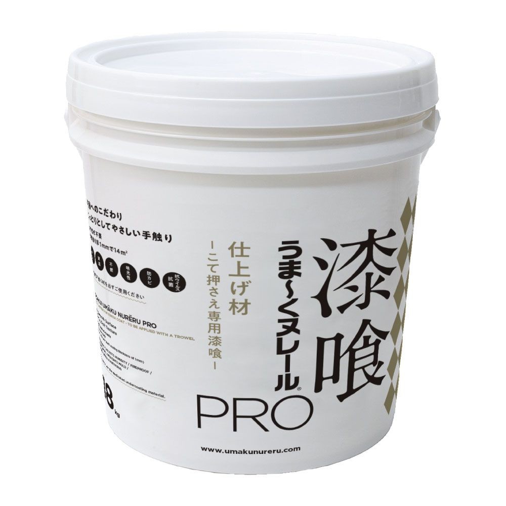 うまーくヌレールＰＲＯ仕上げ材　１８kg, 純白, 18kg