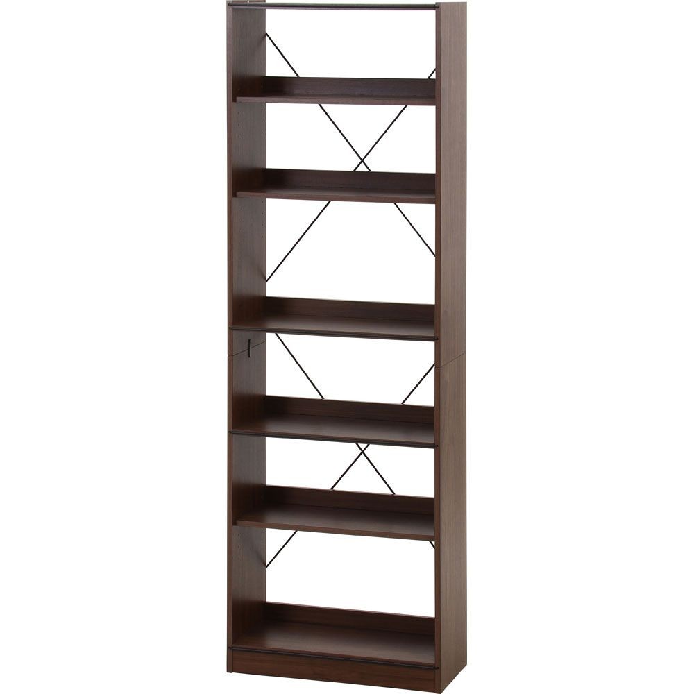 不二貿易 ＥＺＢＯオープンラック６段　ＭＢＲ【メーカー直送・代引不可】, ブラウン, 幅600mm&times;奥行306mm&times;高さ1800mm