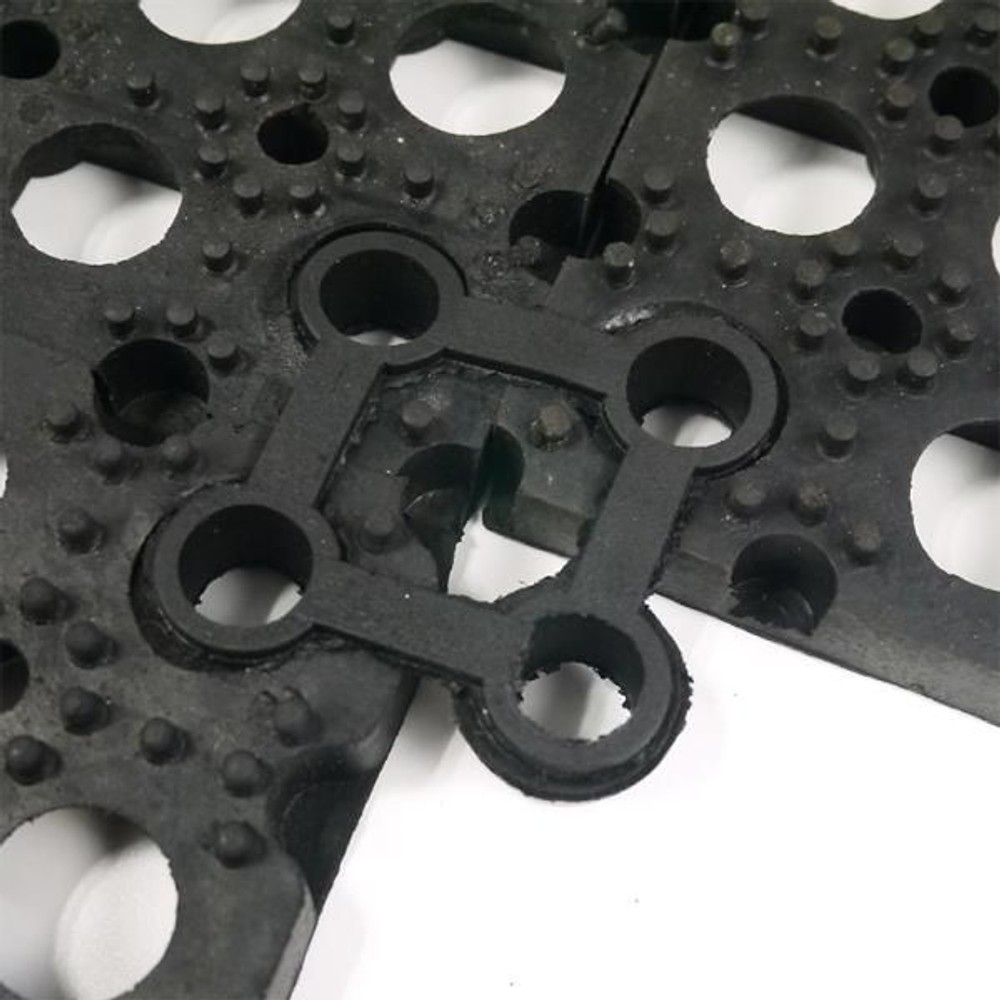 有孔ゴムマット　ジョイント, 黒, ジョイント