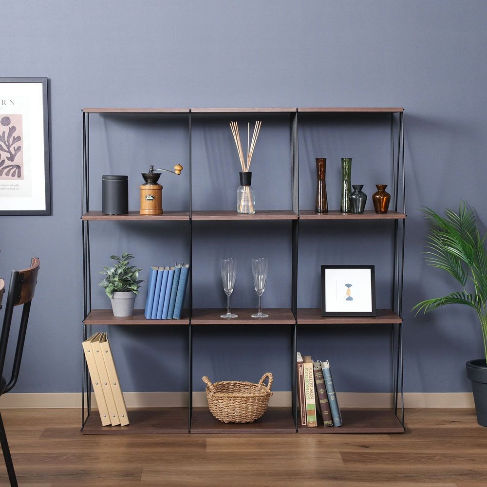 不二貿易 ＥＺＢＯ　ワイヤーディスプレイラック　ＭＢＲ【メーカー直送・代引不可】, ブラウン, 幅1184mm×奥行404mm×高さ1175mm