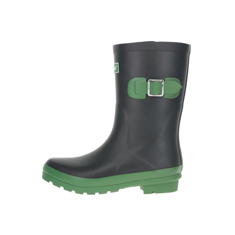 婦人ベルト飾り付きブーツ　ブラック, ブラック, 22.5cm