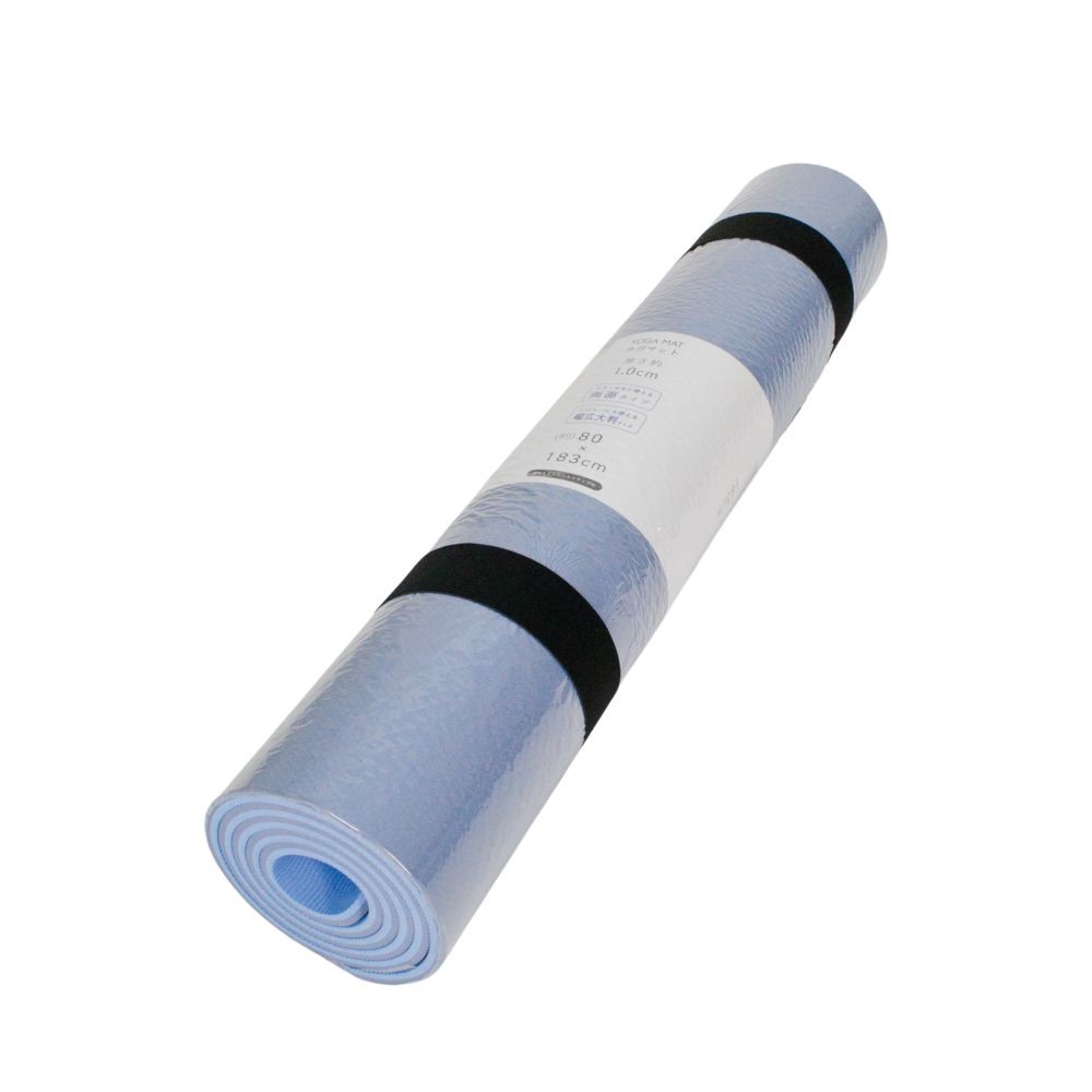 ウイザ WIZ'A ヨガマットストラップ付, ブルー／ダークブルー, 約80&times;183ｃｍ