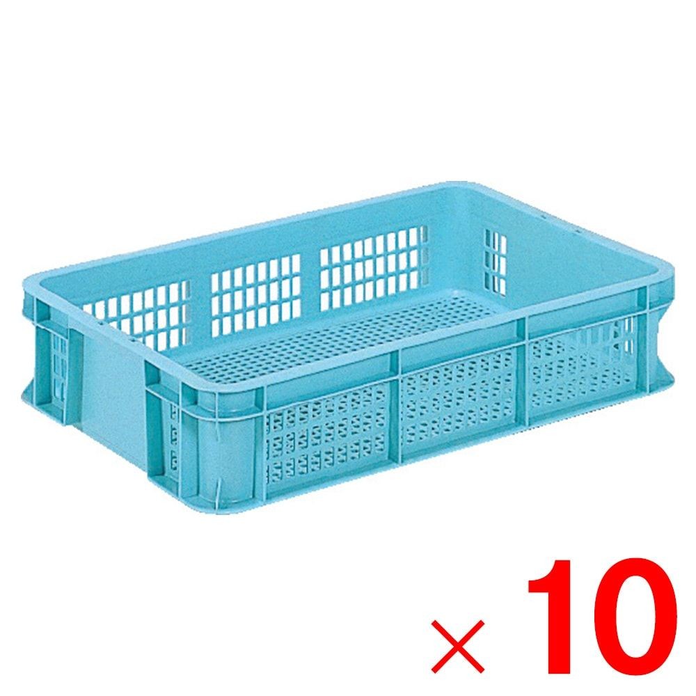 サンコー サンテナー B#18-4 ライトブルー 102903-00 &times;10個セット【メーカー直送・代引不可】【法人限定】, ライトブルー, 10P