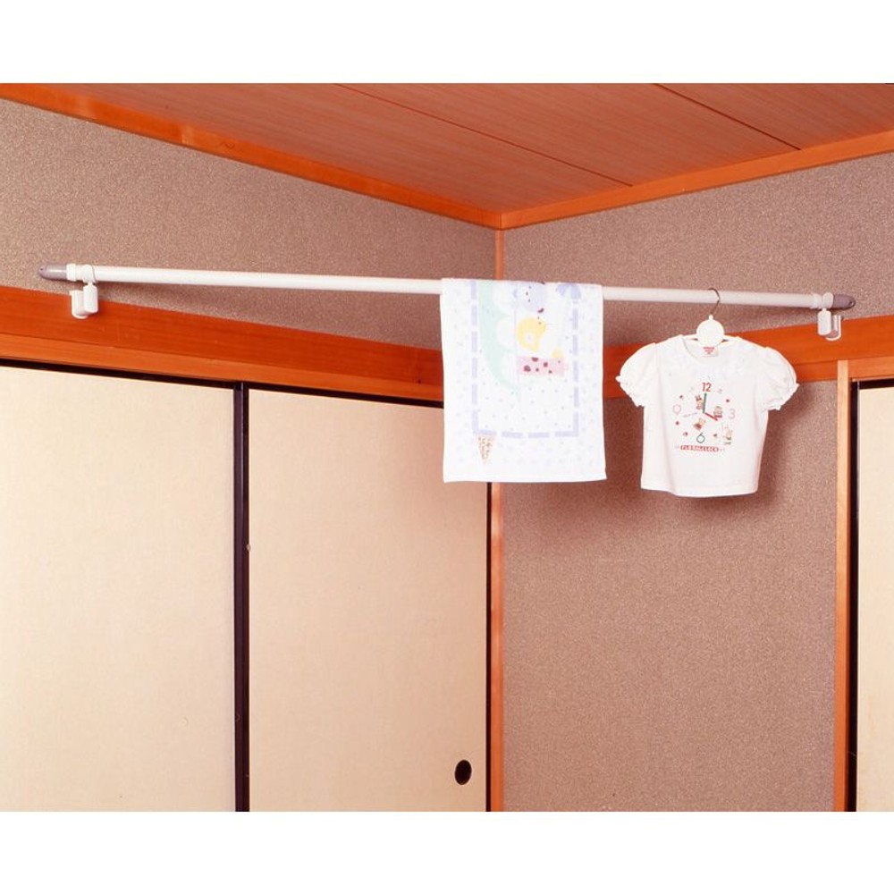 室内で竿がかけられる室内竿受け, グレー, 2個入り