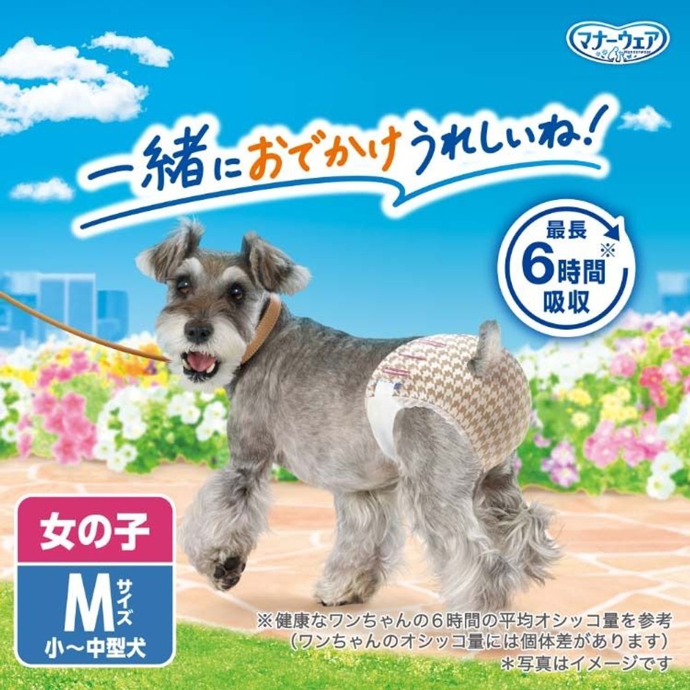 マナーウェア女の子用　中型犬用Ｍサイズ　34枚, 女の子用, Mサイズ 34枚入