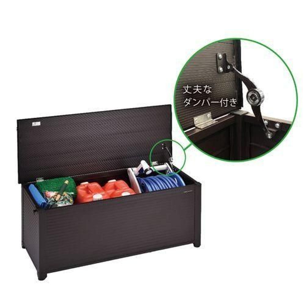 グリーンライフ アルミベンチストッカー144 ABS-144P(BR) ブラウン【メーカー直送・代引不可】, ブラウン, 幅144cm&times;奥行45.5cm&times;高さ48cm