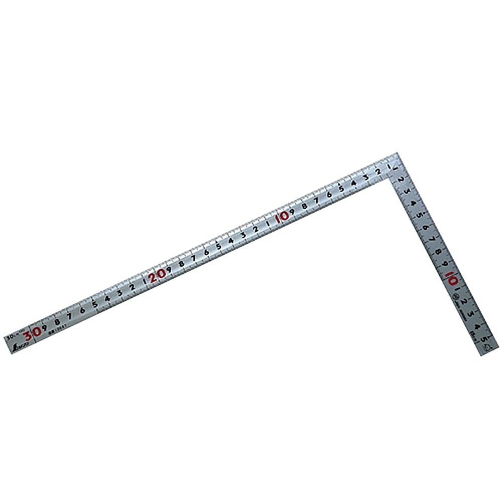 曲尺同厚 シルバー 30cm表裏同目 名作 JIS, シルバー, 30cm