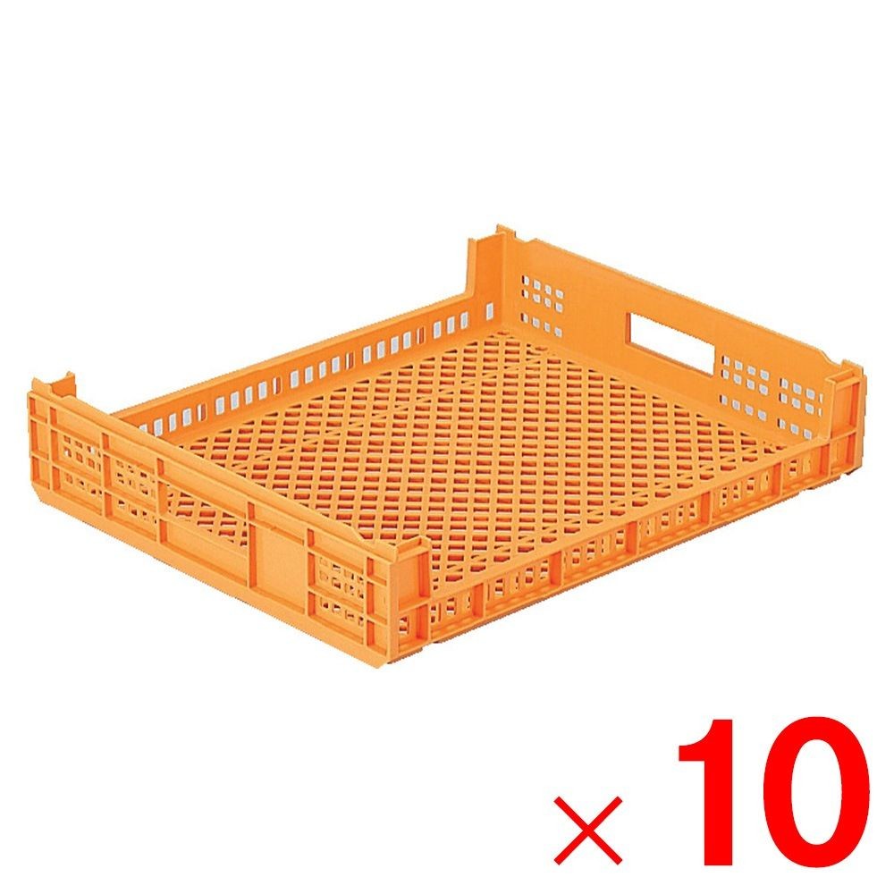 サンコー サンテナー D#35 オレンジ 103503-00 &times;10個セット【メーカー直送・代引不可】【法人限定】, オレンジ, 10P