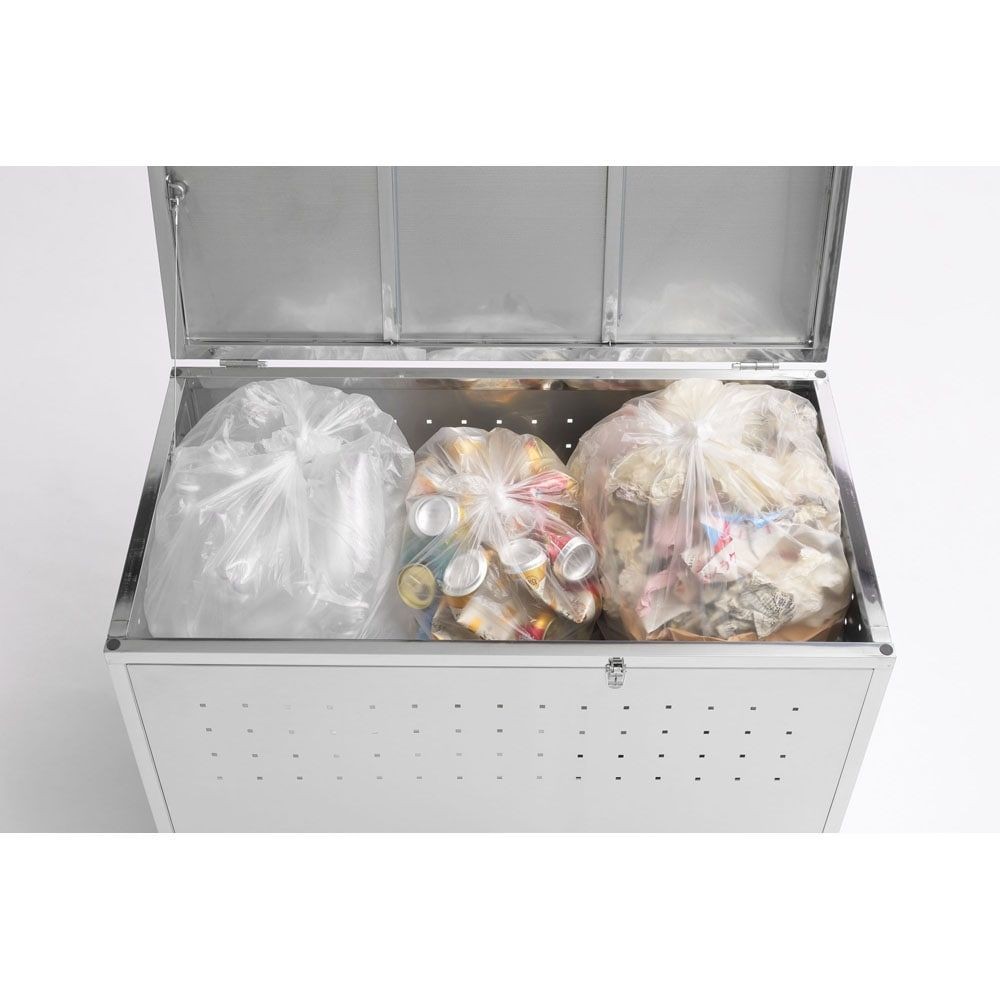 ステンレスごみ保管庫  組立式【メーカー直送・代引不可】, ステン（60）, 60cm幅