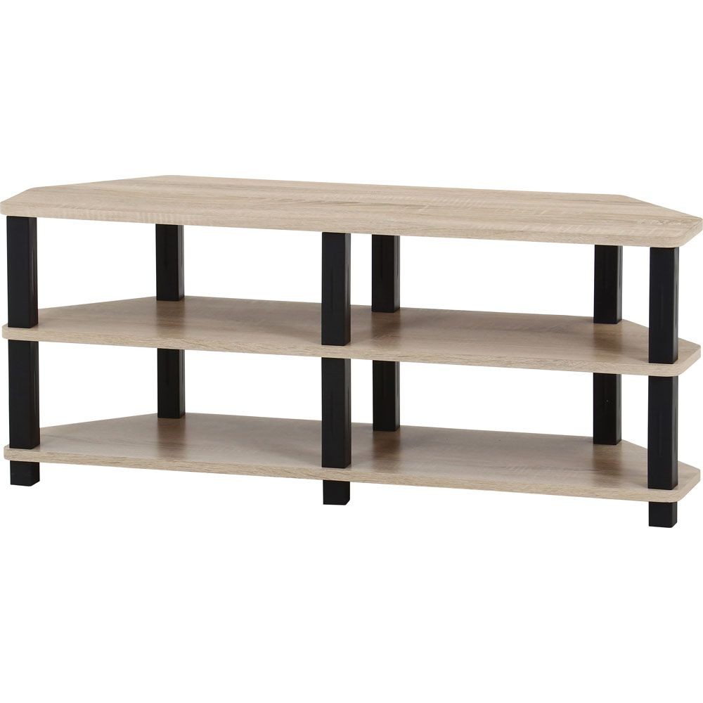 不二貿易 フィット　コーナーＴＶ台　オーク【メーカー直送・代引不可】, オーク, 幅1000mm&times;奥行295mm&times;高さ411mm