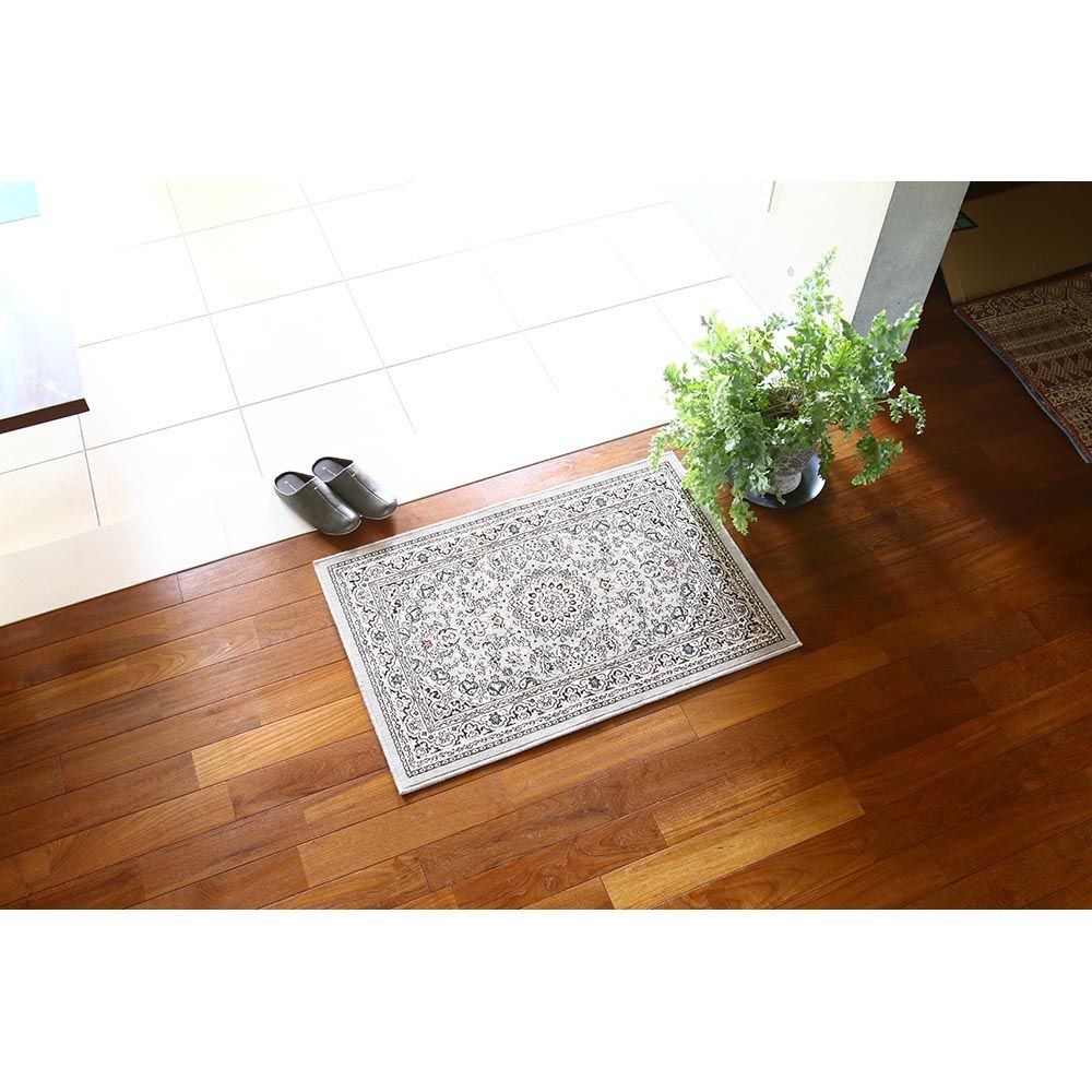 洗える・すべりにくい・抗菌防臭・床暖房対応 50&times;80cm 国産モケットマット ARI グレー, グレー, 50&times;80cm