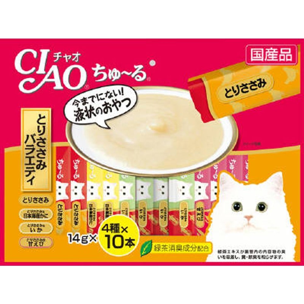 いなば　チャオちゅーる　とりささみ　40本, とりささみバラエティ, 14g×40本