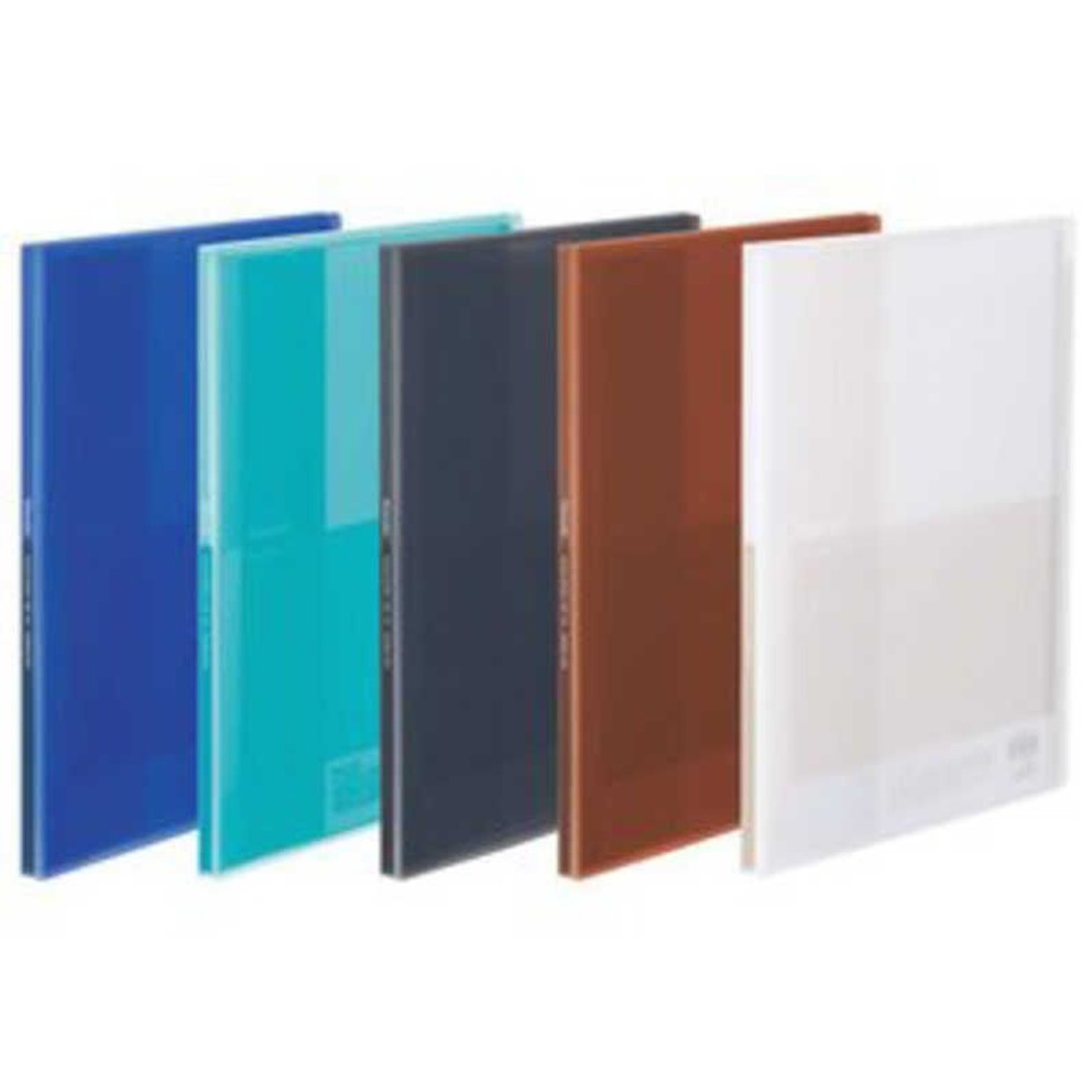 クリヤーブック　Glassele　A4・20枚・5冊Ｐ寒色, 5色, A4縦