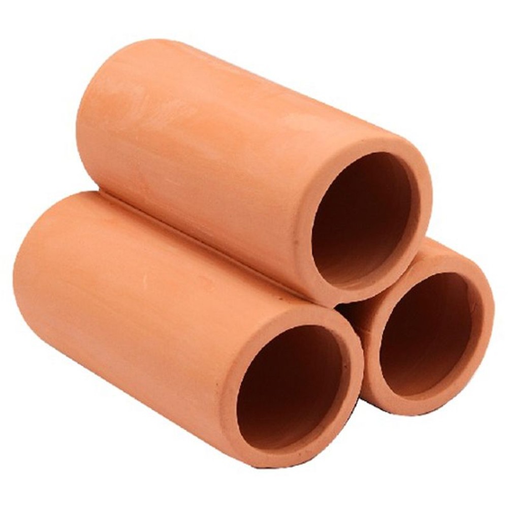 ジェックス　癒し水景素焼きの隠れ家丸土管ミニ3連