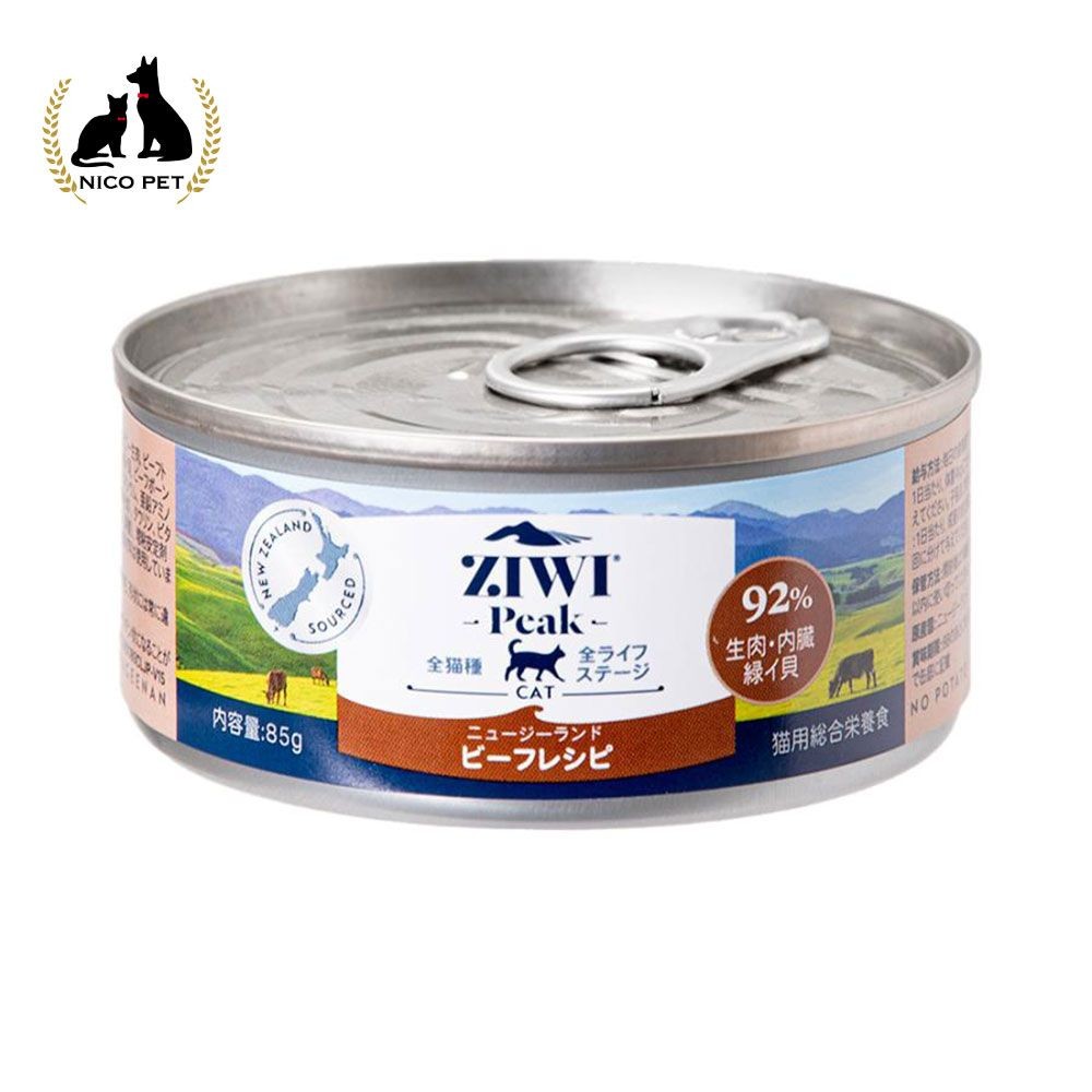 ZiwiPeak キャット缶 グラスフェッドビーフ 85g, グラスフェッドビーフ, 85g