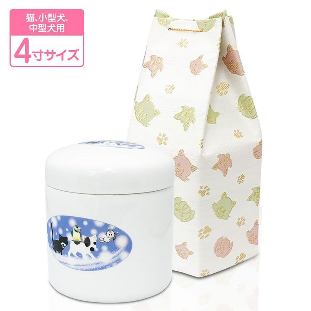 ライフテースト　ペット骨壺　ミルキーロード　覆い袋セット, ミルキーロード（3）, 3寸