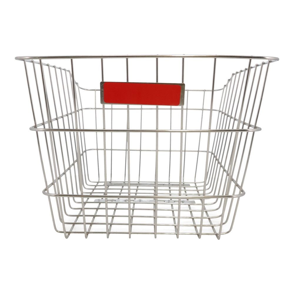 ステンレス後ろカゴ, シルバー, 幅425mm