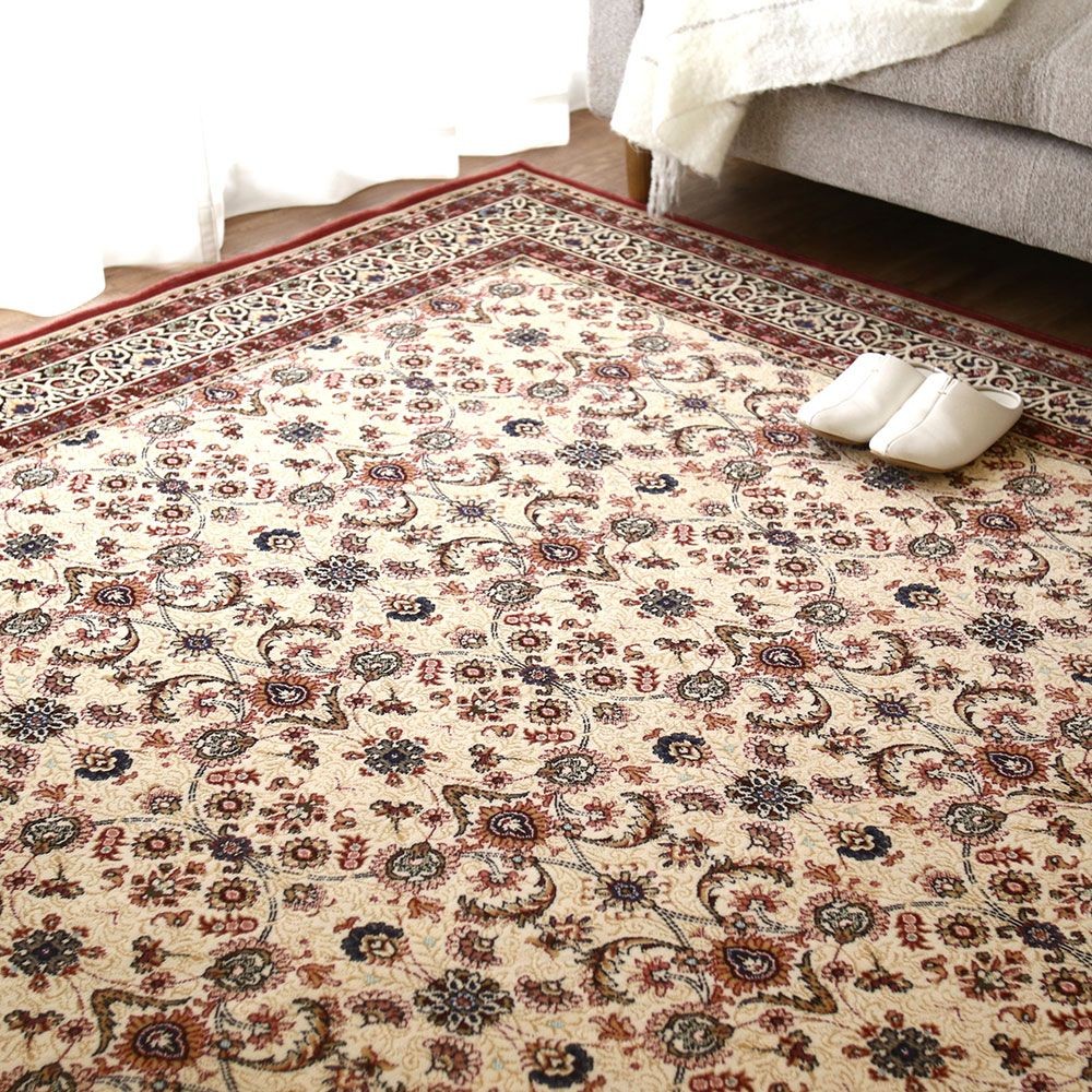 防炎・洗える・抗菌防臭・床暖房対応 国産モケットラグ ANT 240&times;330cm ワイン, ワイン, 240&times;330cm