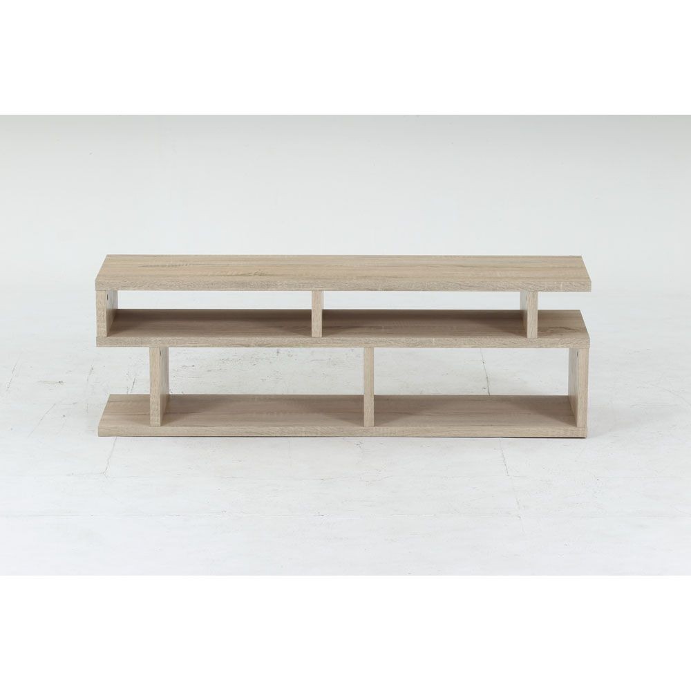 不二貿易 Ｓ字型ＴＶ台　１２０幅　オーク【メーカー直送・代引不可】, オーク, 幅1177mm&times;奥行295mm&times;高さ384mm