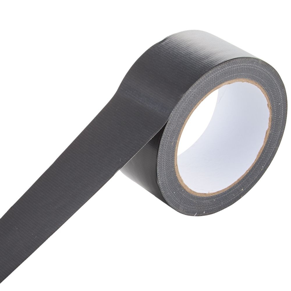 WIZ'A ウィザ　梱包用カラー布テープ黒（約）幅50mm&times;長さ25m, 黒, 50mm&times;25m