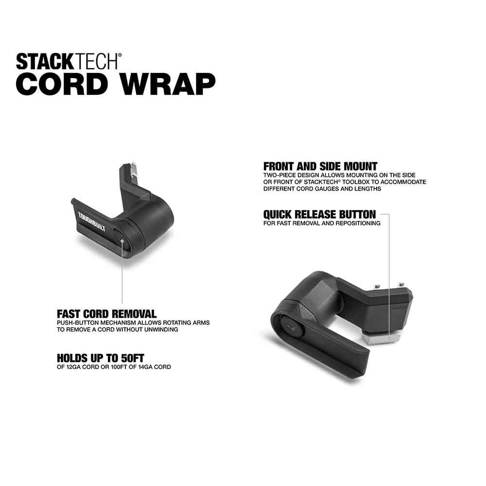 TOUGHBUILT（タフビルト）STACK TECH(スタックテック) 　コードラップ, ブラック, TB-B1-A-31