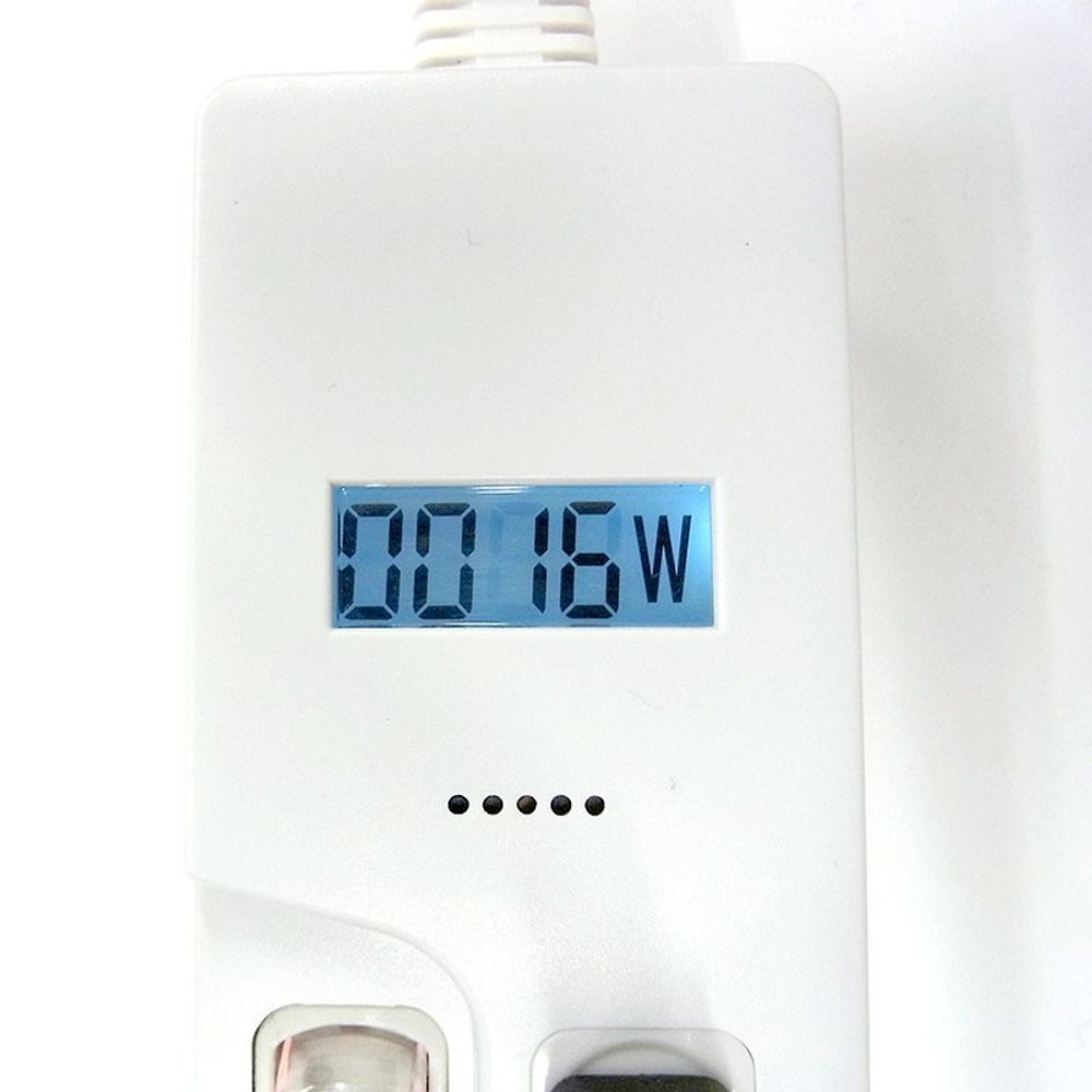 【在庫限り】電力の使い過ぎを警報音と液晶点滅でお知らせするタップ, ホワイト, 15A