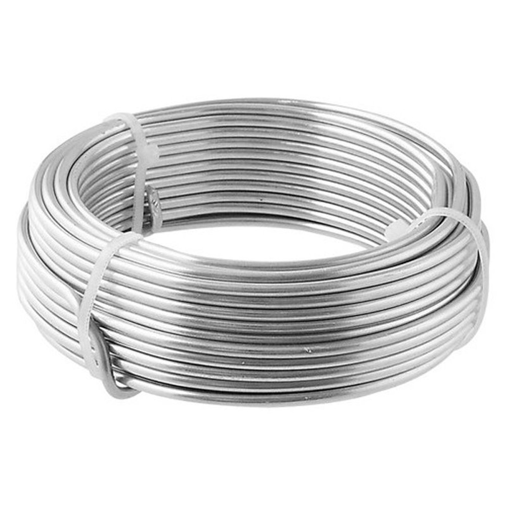 自然作　アルミ線　150ｇ（10ｍ）　2．5ｍｍ, 白, 2.5mm