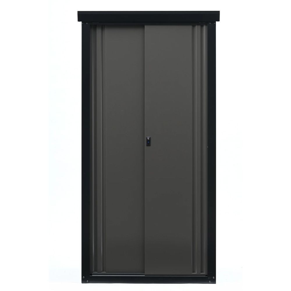 グリーンライフ SRM-0918（BK/AGY） ダシーレ ファミリー物置, ブラック, 幅950mm&times;奥行820mm&times;高さ1830mm