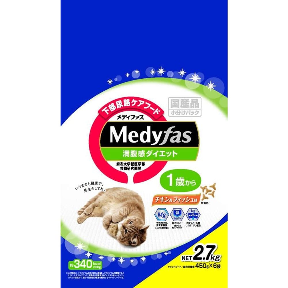 ペットライン　メディファス満腹感チキン味２．７ｋｇ, -, 2.7kg