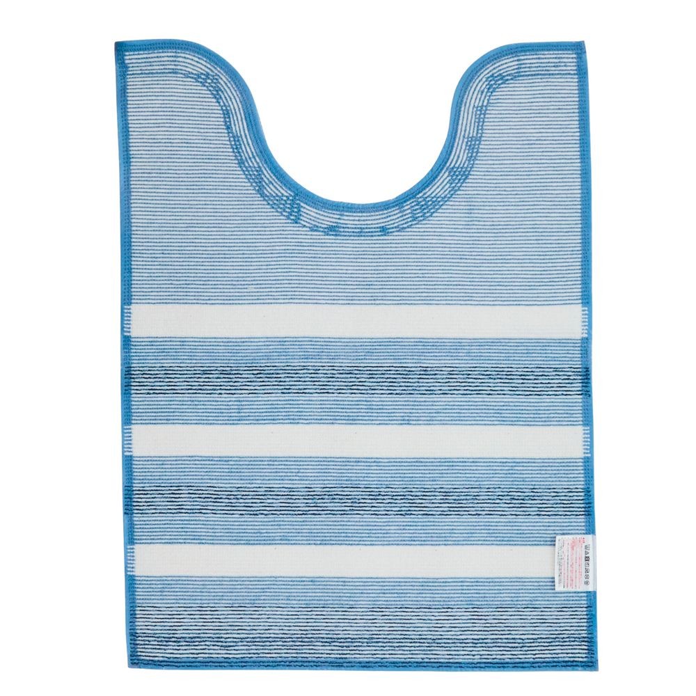 センコーＮＥＯボーダーロングトイレマット, グレー, 80×60cm