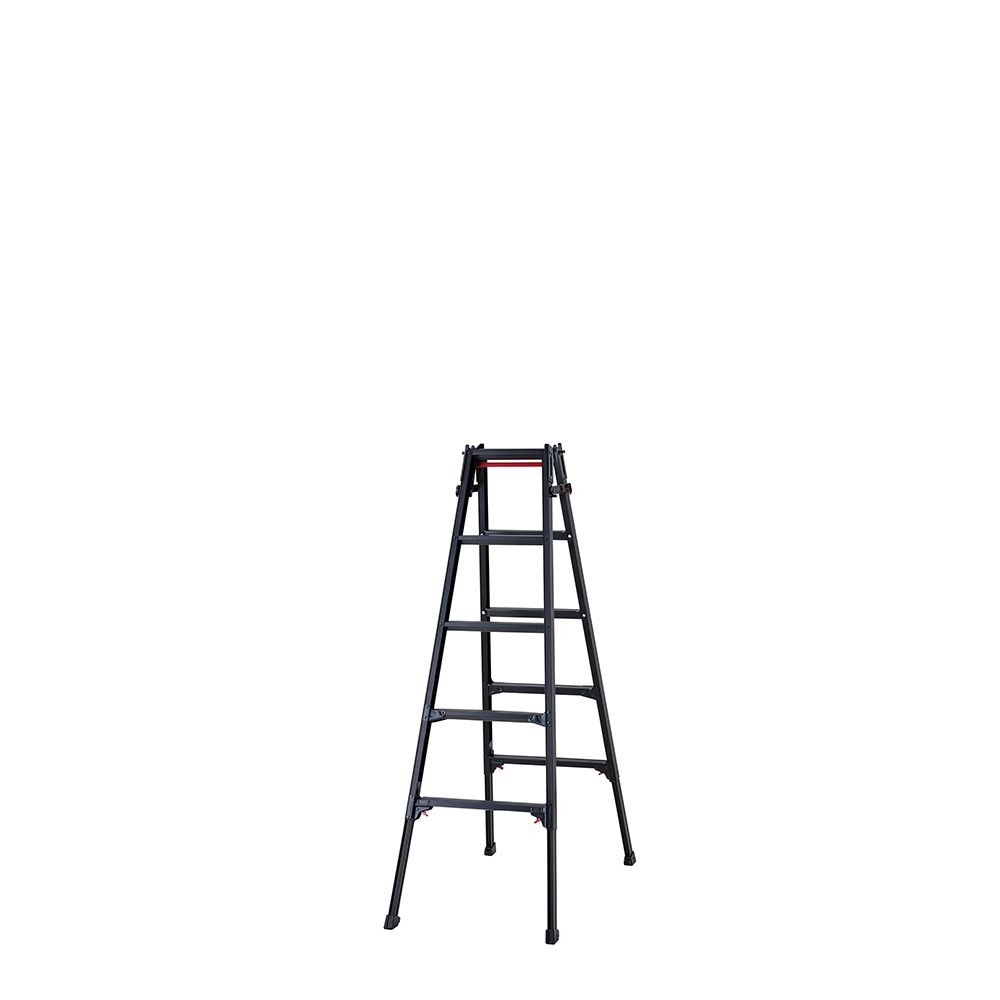 長谷川工業 脚部伸縮式脚立（ブラックレーベル）　ＲＹＺＢー１５, ブラック, RYZB-15