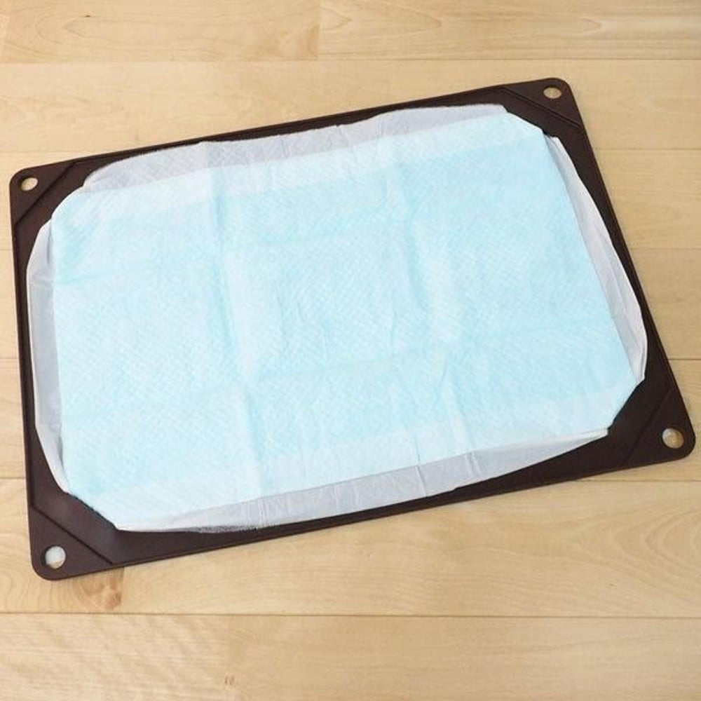 ハリオ シリコン製ペットトレー ワンコトイレマット レギュラー, ショコラブラウン, 33&times;45cm