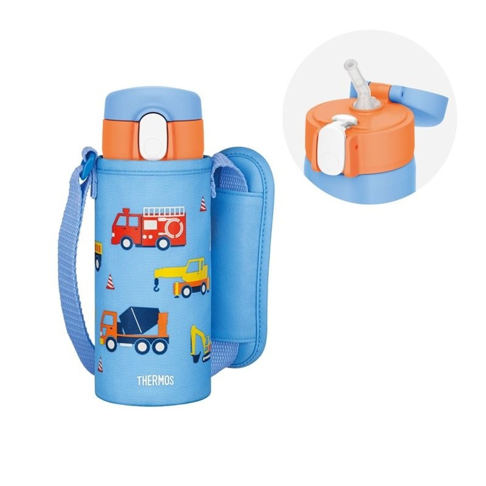 サーモス　真空断熱ストローボトル　ＦＪＶー４００Ｆ　ＢＬ, ブルー, 410ml