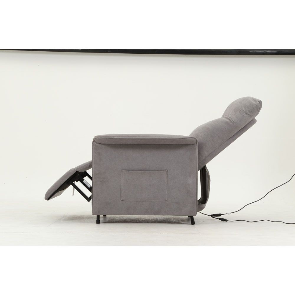 不二貿易 電動リクライナー　ＳＩＭＰＬＥ　１Ｐ　ＦＢ１０２　ＧＹ【メーカー直送・代引不可】, グレー, 幅770mm&times;奥行820mm&times;高さ1040mm