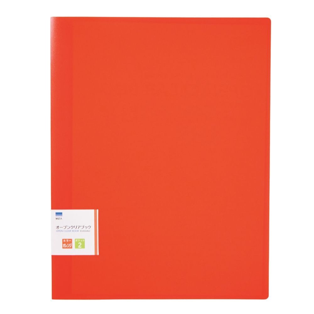 ＷＩＺＡオープンクリアブックカジュアル A4サイズ 2ポケット, ブルー, A4