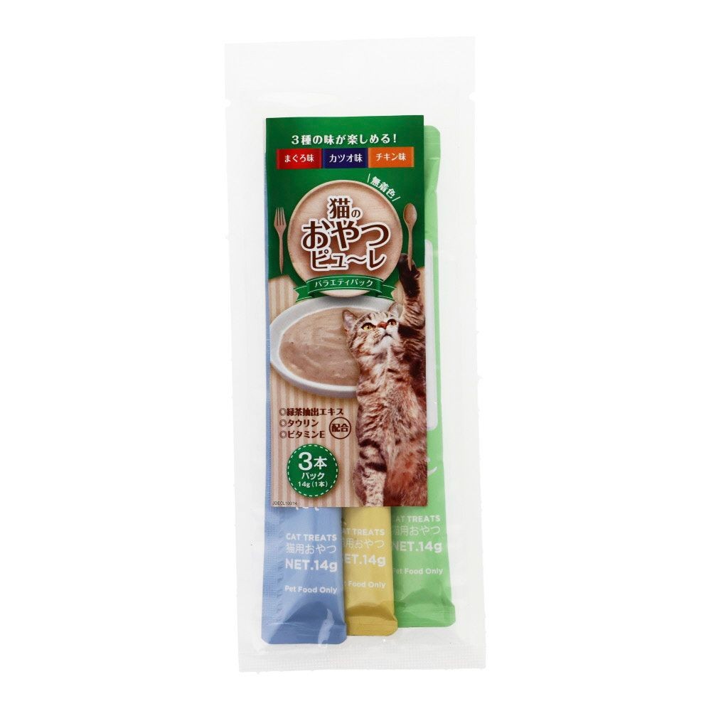 猫用ピューレ　バラエティ14ｇ&times;3本, バラエティパック, 14g&times;3本