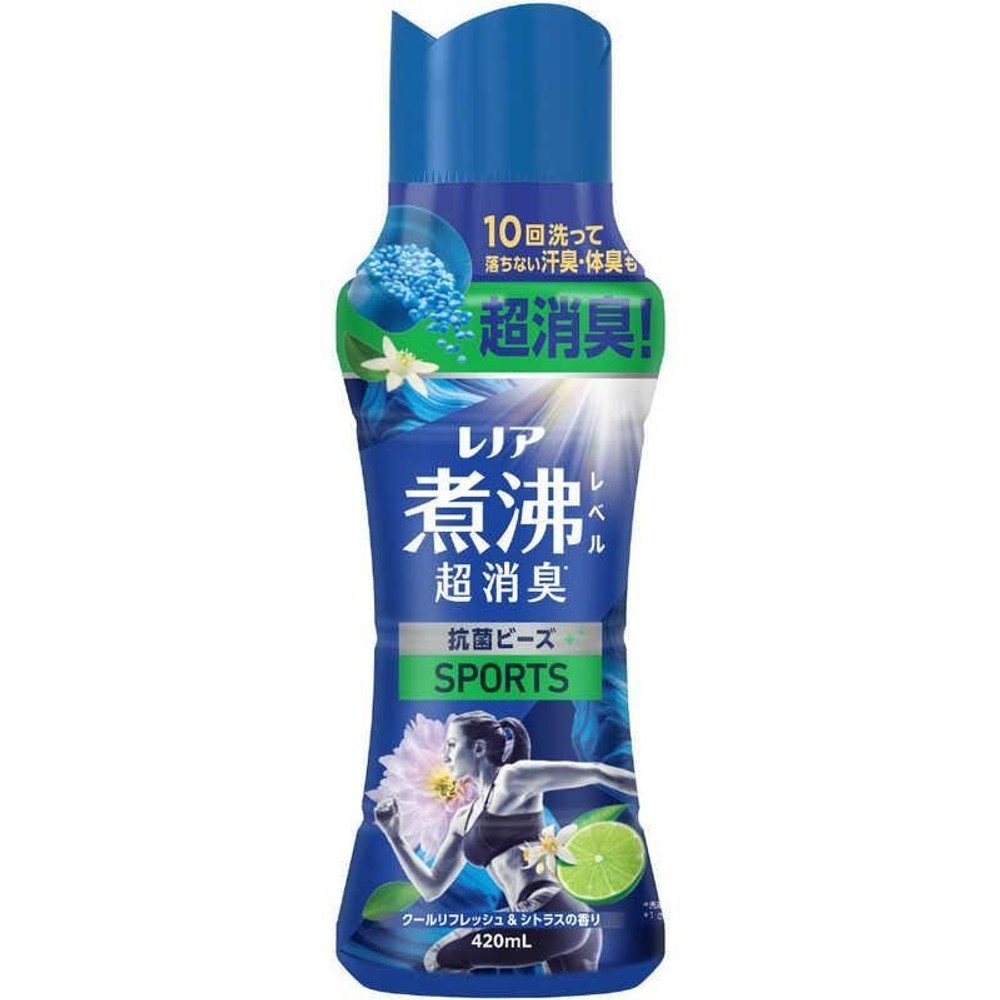 P＆G レノア 煮沸レベル消臭抗菌ビーズ スポーツ クールリフレッシュ＆シトラスの香り 本体 420ml, スポーツ, 420ml