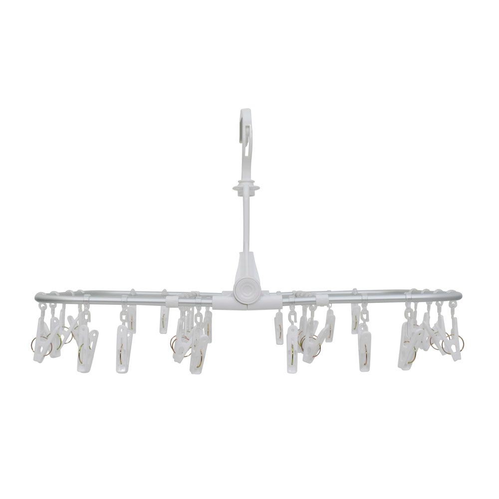 WIZ'A ウィザ 部屋干しアルミ洗濯ハンガー２８ピンチ, ホワイト, 28P