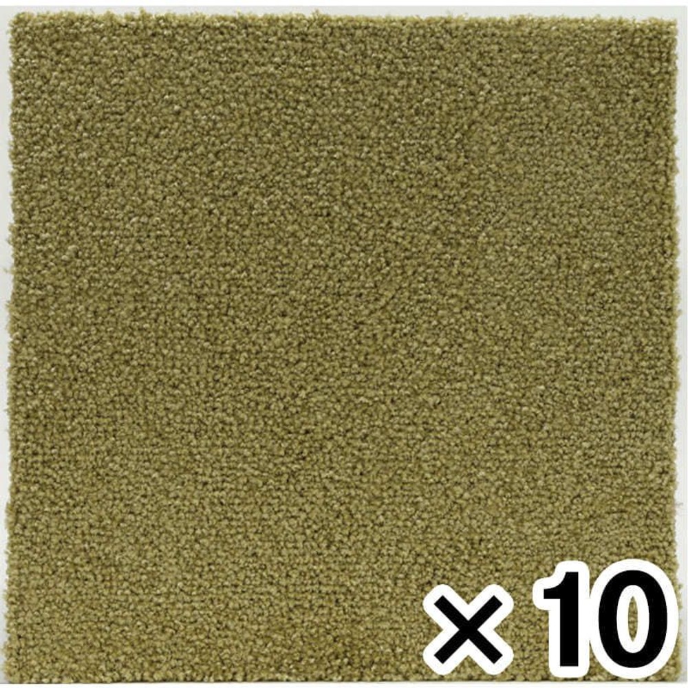 ズレにくいソフトタイルマット　約40×40ＣＭ ×10枚セット, ブラウン, 10枚セット