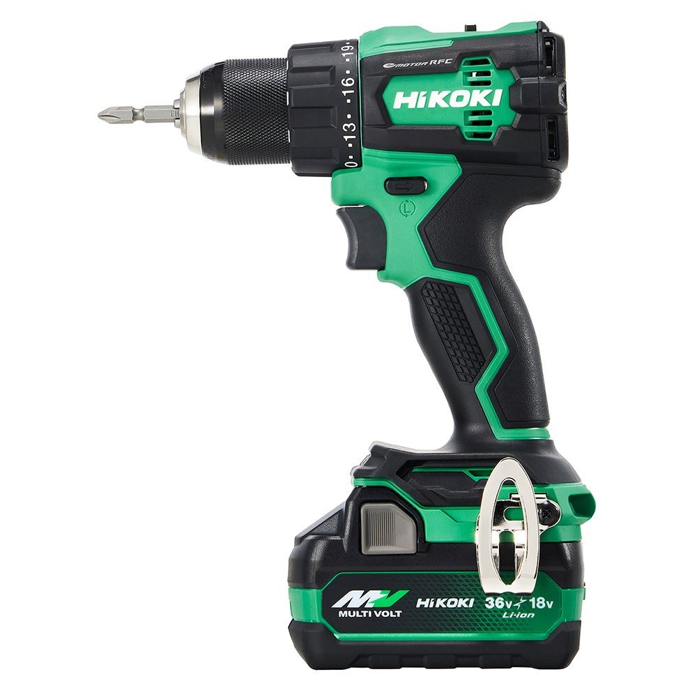 ハイコーキ　HIKOKI １８Ｖドライバドリル（蓄電池２個、充電器付き） DS18DE (2XPZ), グリーン, DS18DE (2XPZ)