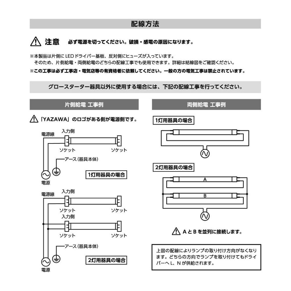 ヤザワ LED直管20型 LDF20D/2P 昼光色 2P, 昼光色, 20型