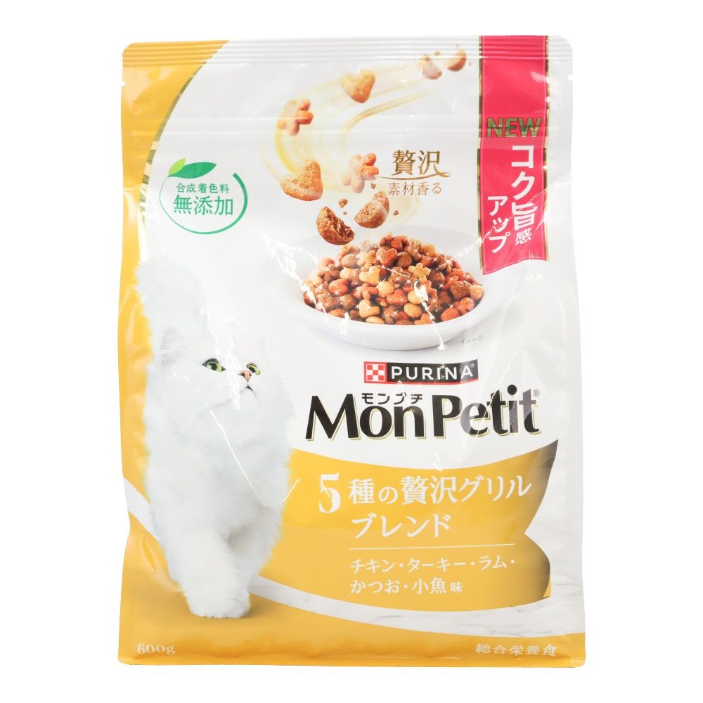 モンプチバッグ　５種の贅沢グリルブレンド　６００ｇ, 贅沢グリル, 600g