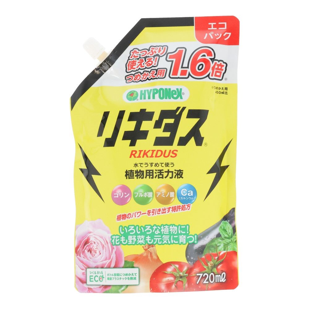 ハイポネックス　リキダスエコパック, 植物活力液, 720ml（つめかえ用）
