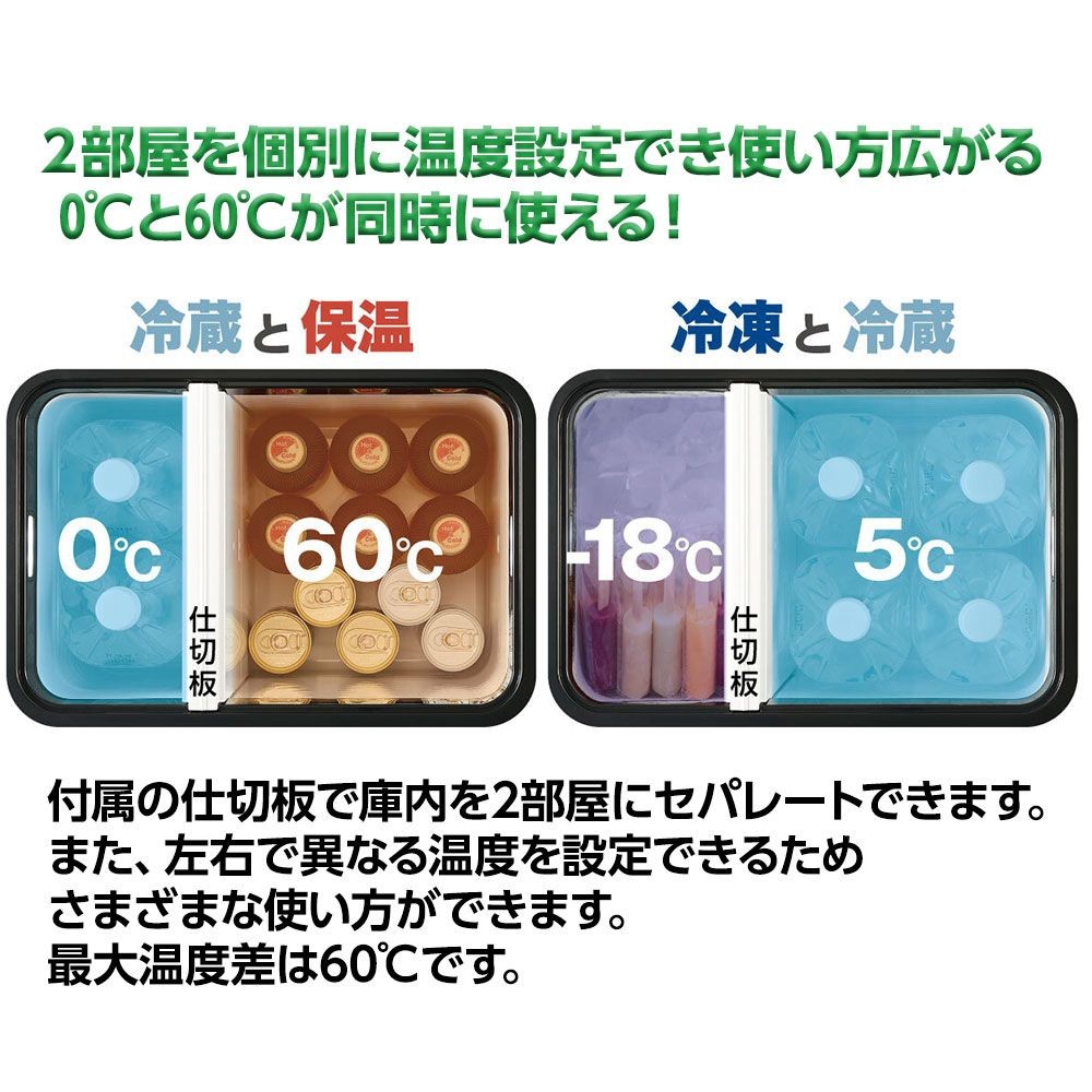 【数量限定】電池２個付 ハイコーキ HiKOKI 18Ｖコードレス 冷温庫 25L UL18DBA(WMGZ) 蓄電池セット＋進呈品 蓄電池付, フォレストグリーン, 25L