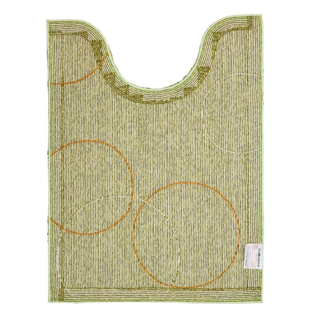 センコーＮＥＯサークルトイレマット, オリーブグリーン, 80×80cm