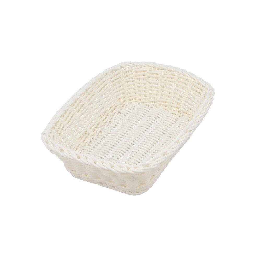 水洗いできるバスケット　レクタングル　Ｍ, ホワイト, Mサイズ