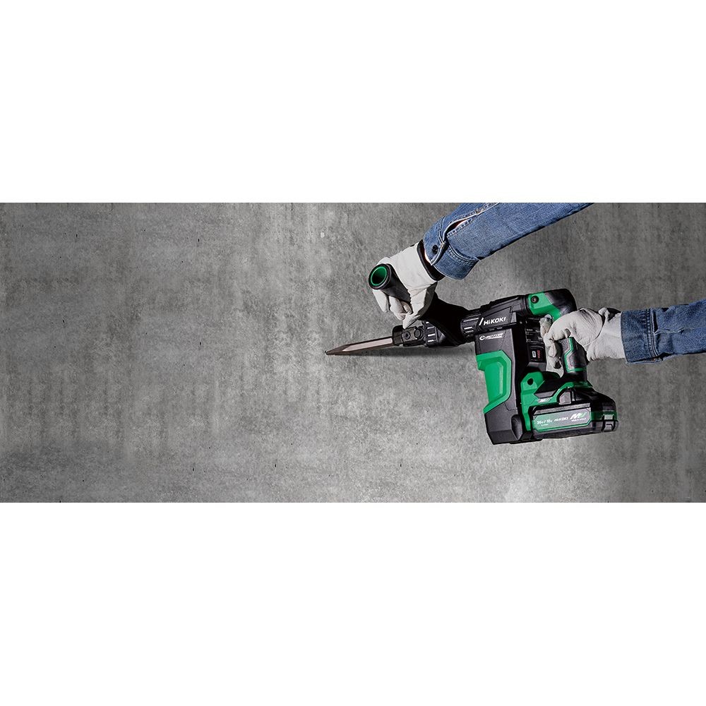 ハイコーキ　HIKOKI ３６Ｖハンマ（蓄電池２個、充電器付き） H3641DB (2WPZ), グリーン, H3641DB (2WPZ)